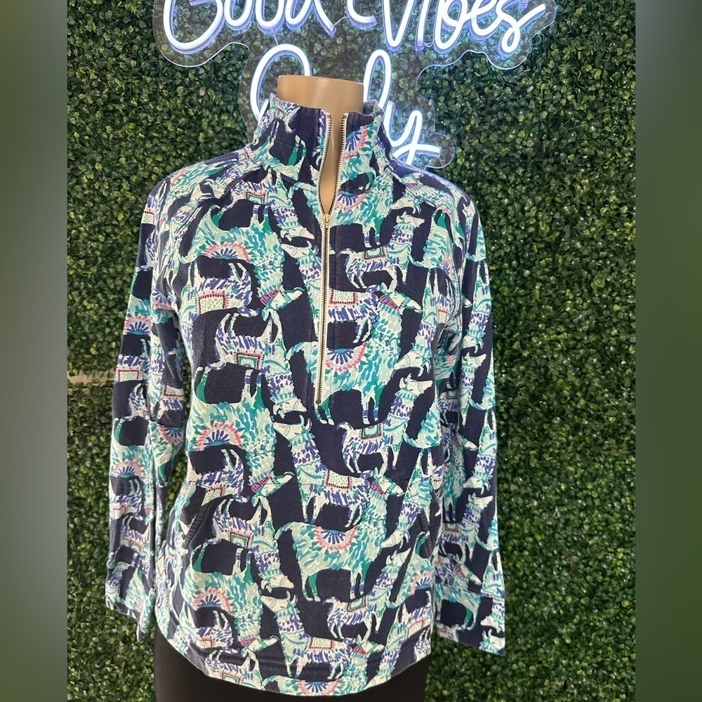 Lilly Pulitzer Alpaca Skipper Popover Long Sleeve Size S